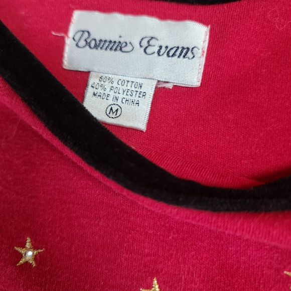 Bonnie Evans Women's Velvet Trim Holiday Tops Set - Picture 9 of 11